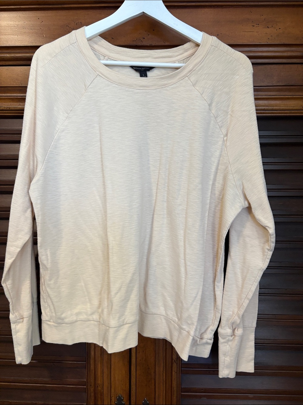 Banana Republic Factory Cream/pale yellow Long Sleeve Tee